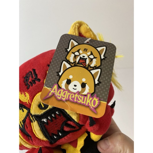2020 AGGRETSUKO Red Rage Plush #6056084 Sanrio Gund Stuffed 7" - Picture 6 of 7